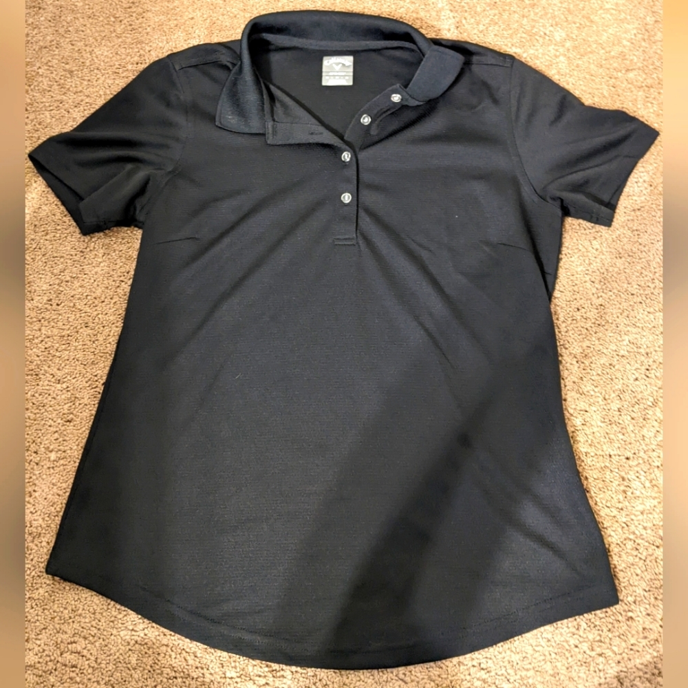 Black golf shirt